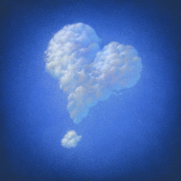 Loveclamation Cloud Painting by Mark Smollin