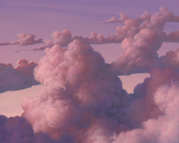ORBIT - original acry;ic cloud painting by Mark Smollin