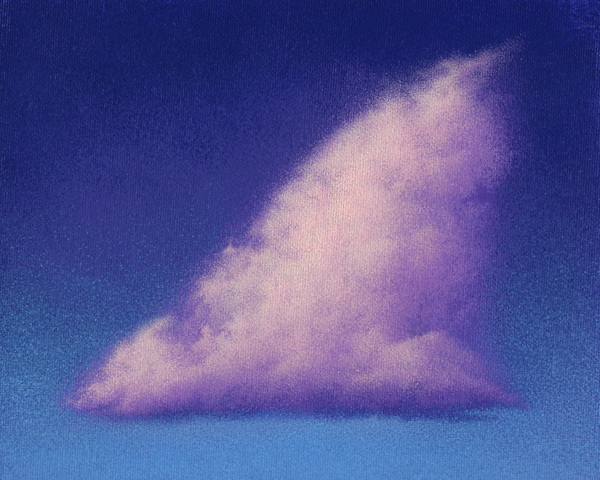 WEDGE - original acry;ic cloud painting by Mark Smollin