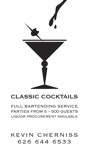 Classic Cocktails business card design