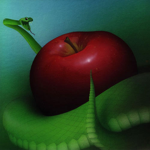 Apple & Eve Illustration by Mark Smollin