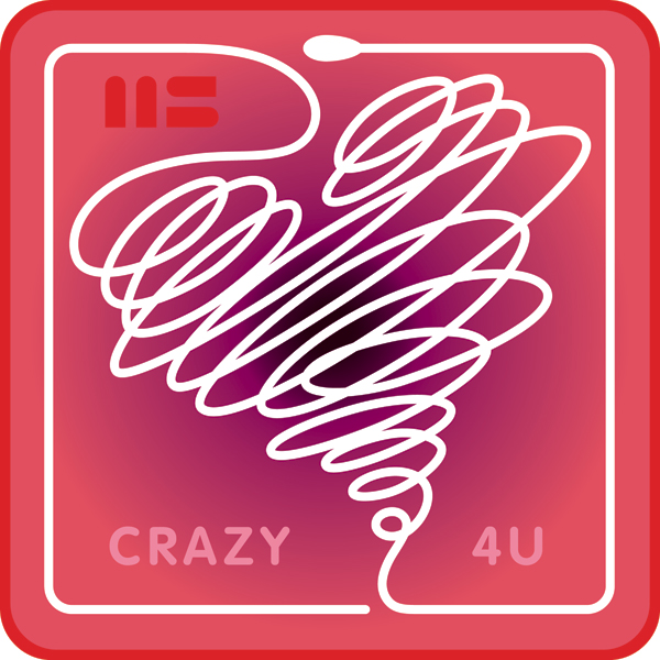Crazy 4 U Valentine Card Design