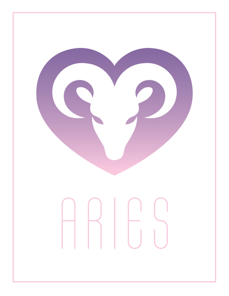 Aries Birthday Card Design