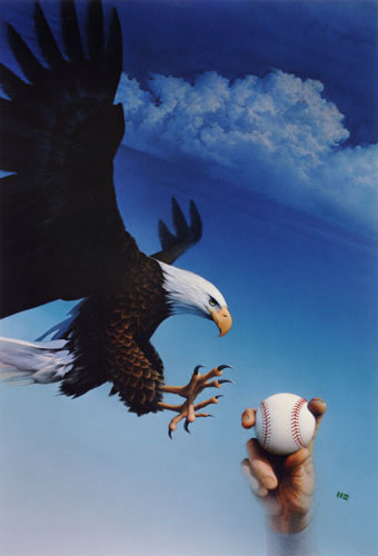 SCREAMN EAGLE basball poster by Mark Smollin
