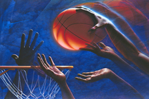 Above The Rim basketball poster by Mark Smollin