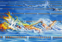 Freestyle swimming poster