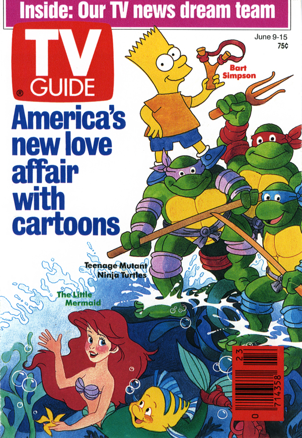 Cartoon Love Affair, Tv Guide cover illustration by Michael Smollin