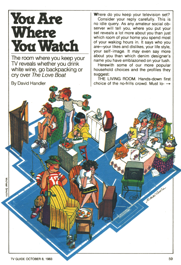 You Are Where You Watch television illustration by Michael Smollin