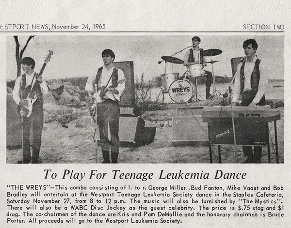 The Wreys Play Leukemia Benefit Dance - From The Westport News November 24 1965 