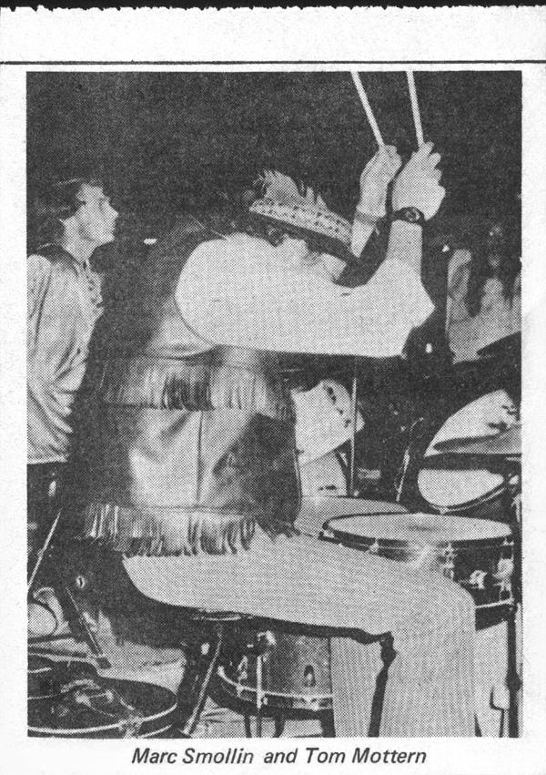 Mark Smollin Adn Tom Mottern Get local paper coverage for their dual-drum-solo 1969