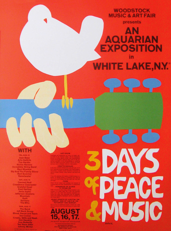 Woodstock Poster Designed By Arnold Solnick 1969