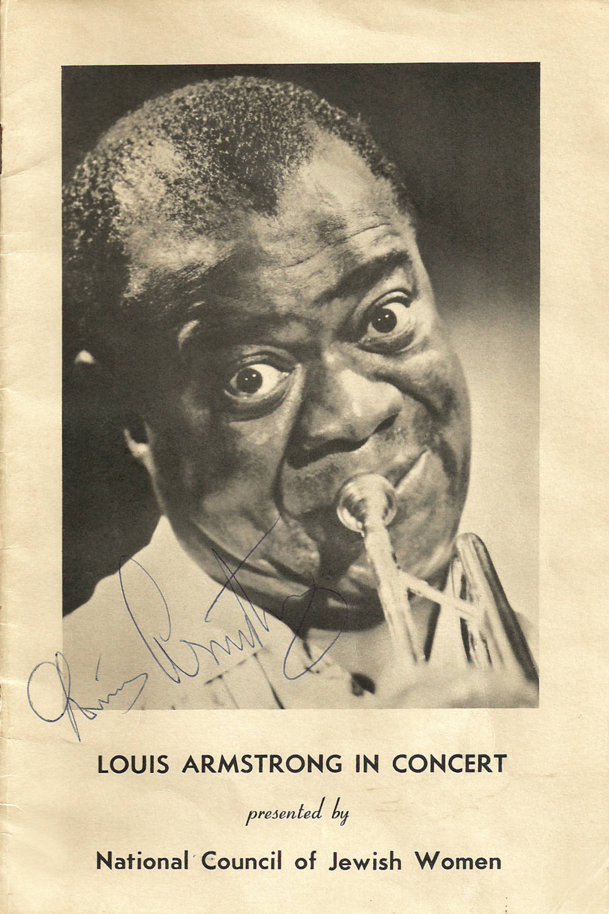 Concert Program For Louis Armstrong, December 2 1967 Cover