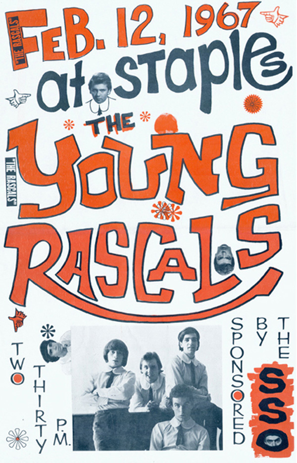 Rascals Concert Poster 1967 by Dick Snadhaus