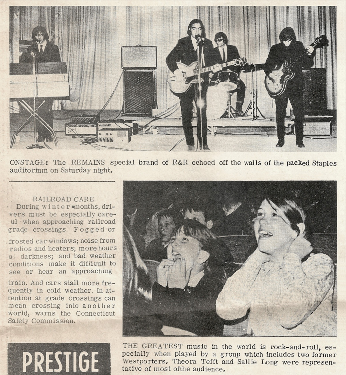 Remains Benefit Concert In The Following Thursday Westport News Paper February 1966, Courtesy of Bruce Fernie