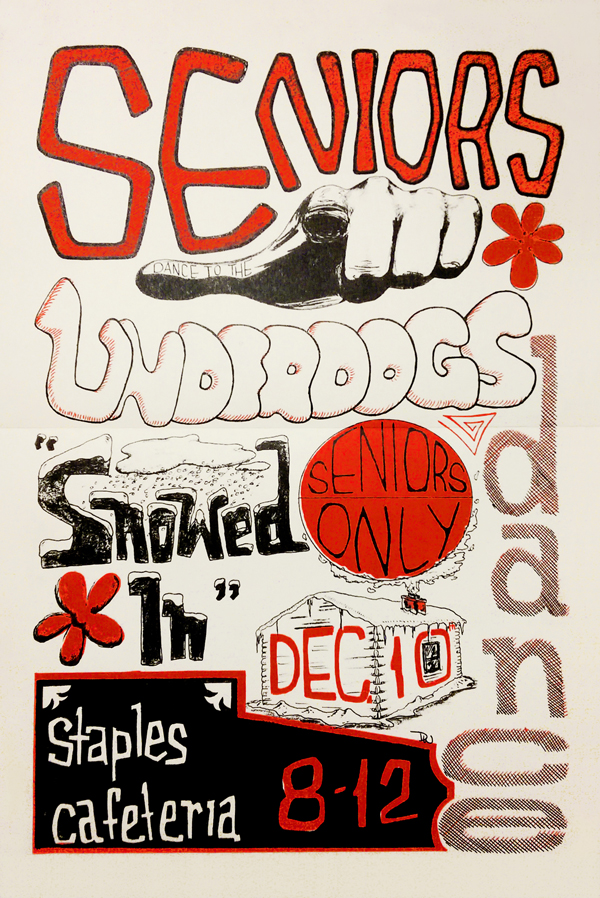 Underdogs Snowed In Dance Poster Staples Cafeteria 1966
