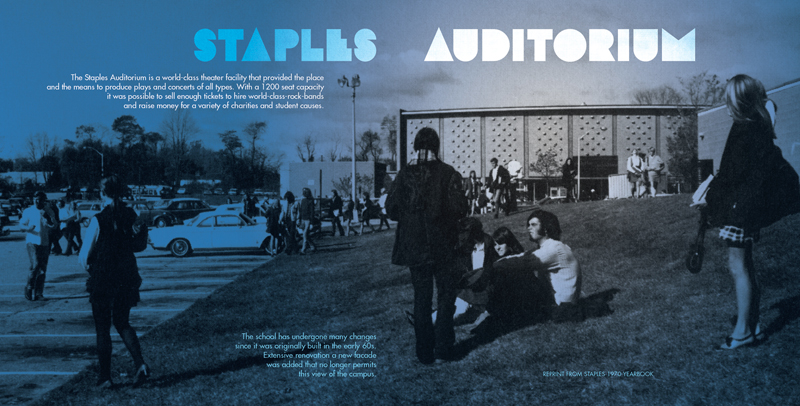 Staples Auditorium Reprinted From 1970 Yearbook And Colored